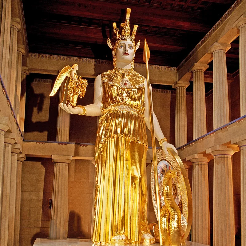 Natural Craving Marble Stone Athena Statue - Greek Goddess