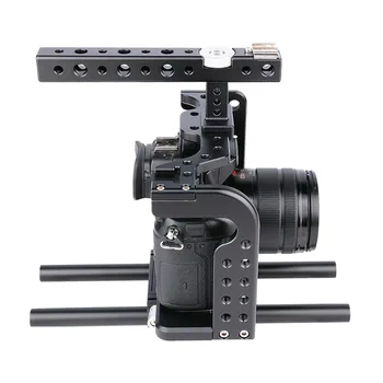 YELANGU Black C7 DSLR Camera Cage GH4 GH5 Camera Cage for DSLR Camera GH4 GH5 detail image