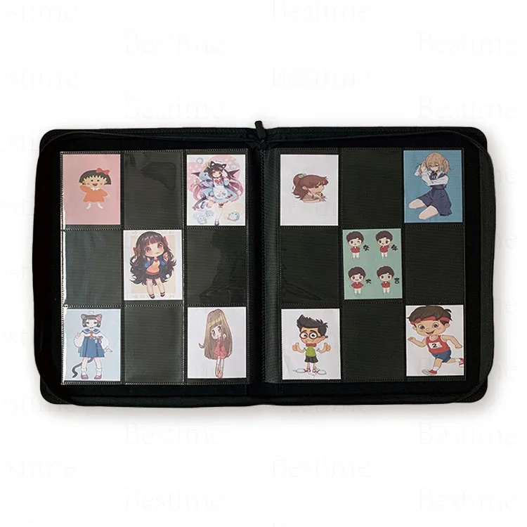 Высокое качество 12 карманов страниц кожаный фотоальбом ПВХ папка для игровых карт pp binder