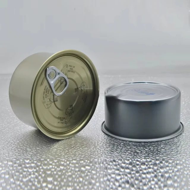 Wholesale Price Metal Cans Food Grade Empty Round Tinplate Cans for Fish Meat Sardines Wet Pet Food Canning