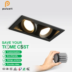 PULUOTI Zigbee Smart 10-Year 36W Cob Spot LED Downlight Fixture 2700K-5700K Dimming Recessed Spot Lights for Hotels