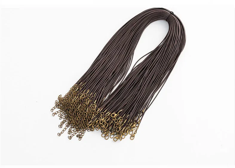 multi size black waxed necklace cord