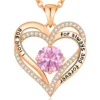 Collana in oro rosa con diamanti rosa