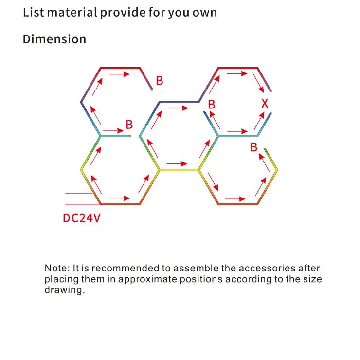 Hexagonal Lights for Ceiling RGB Hexagon Lights RGB LED Hexagon Garage Light