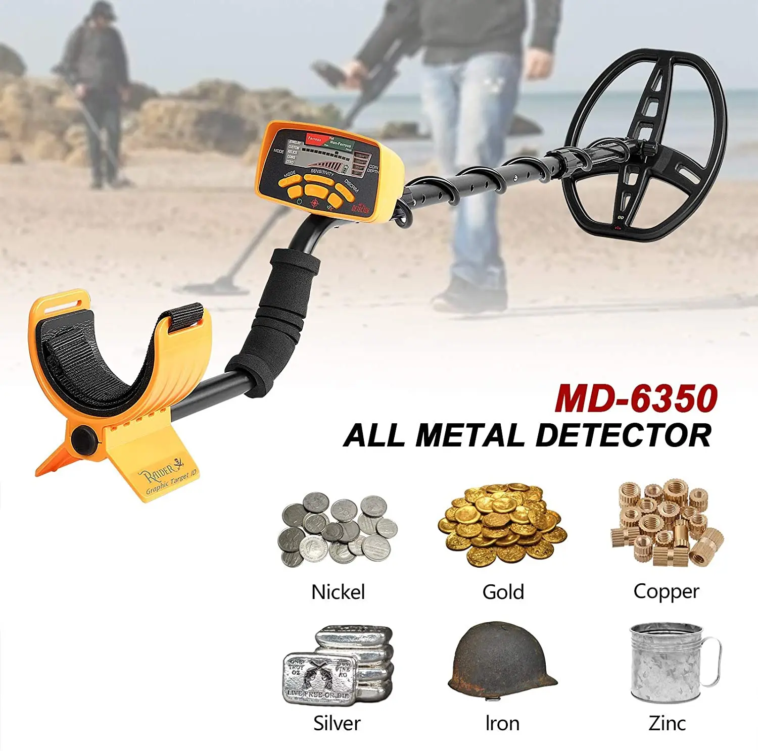 Industrial Metal Detectors Md6350 With High Sensitiviity 13 Inch Coil ...