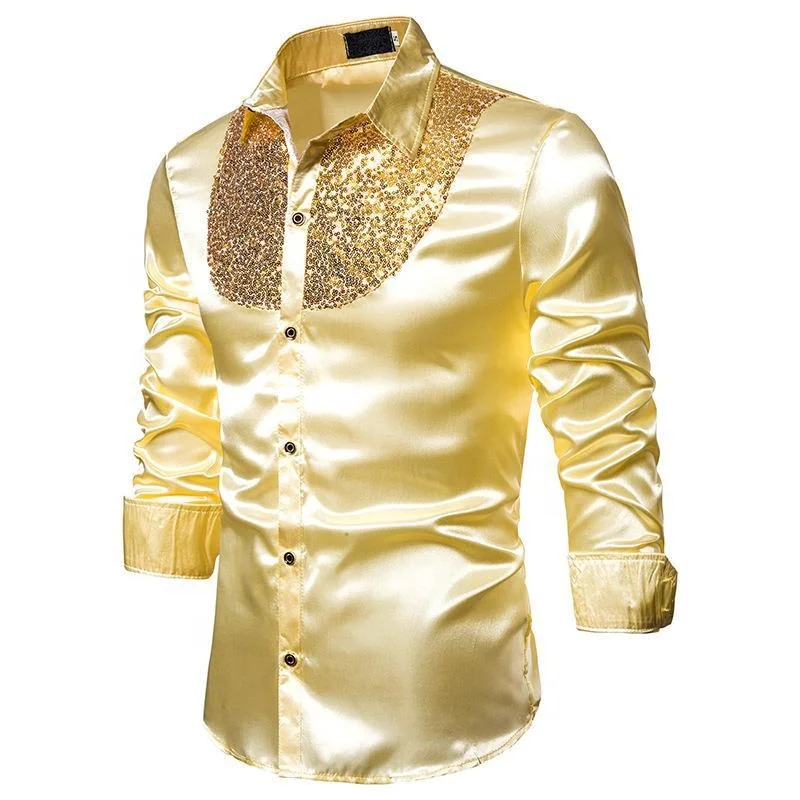 Mens Sequin Dress Shirts - Perfect For Disco & Hip Hop Mens Sequin Dress Shirts - Perfect For Disco & Hip Hop