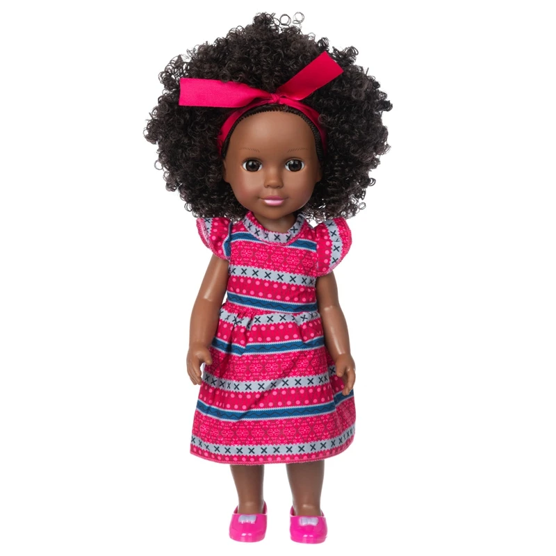 14 Inch Black Dolls Popular Baby Toys Vinyl Jointed Black Doll African ...