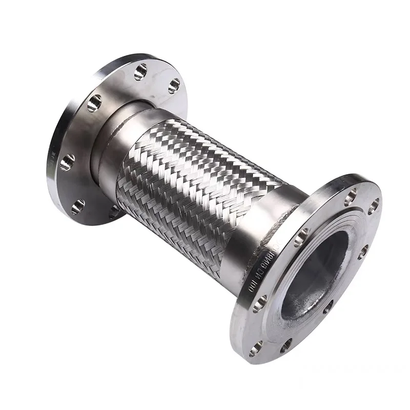 Tuyau flexible en métal tressé d'acier inoxydable de joint de dilatation avec le tuyau de machine à laver tressé en métal d'extrémité de bride