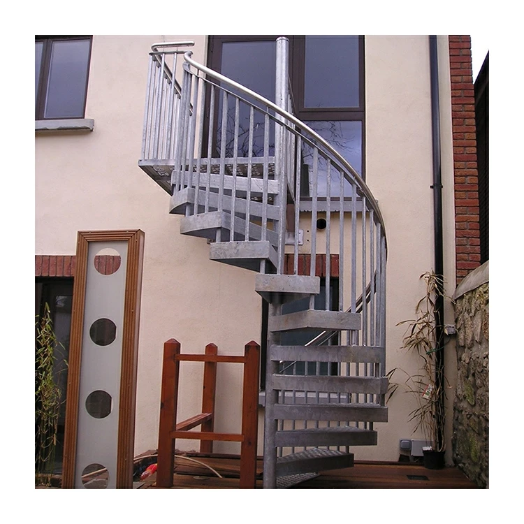 Prefabricated Outdoor Metal Stairs Residential Stainless Steel Stair ...