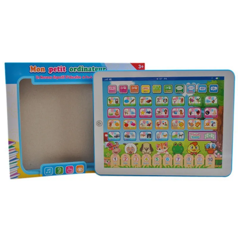New Arrival English French Language Version Learning Tablet Toy Laptop for Kids with Music Educational Toy