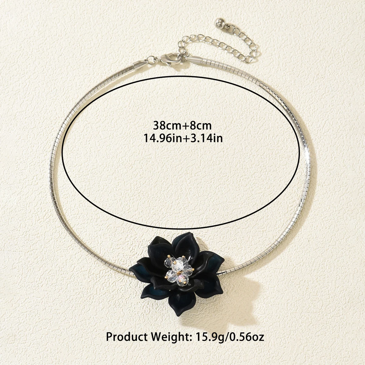 Elegant Alloy Flower Necklace for Special Occasions