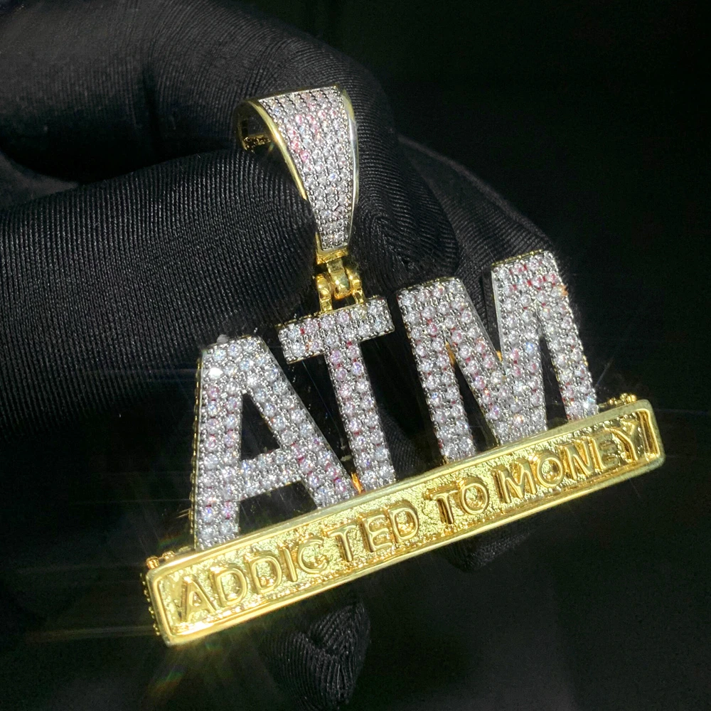 Iced Out Bling Letters selling ATM After The Money Limited Edition Pendant