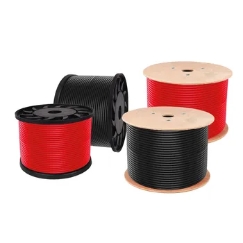Certificated PV Solar Cable 10AWG 6 sq.mm Tinned Copper wire cable for Solar Panel Automotive RV Boat Marine Outdoor