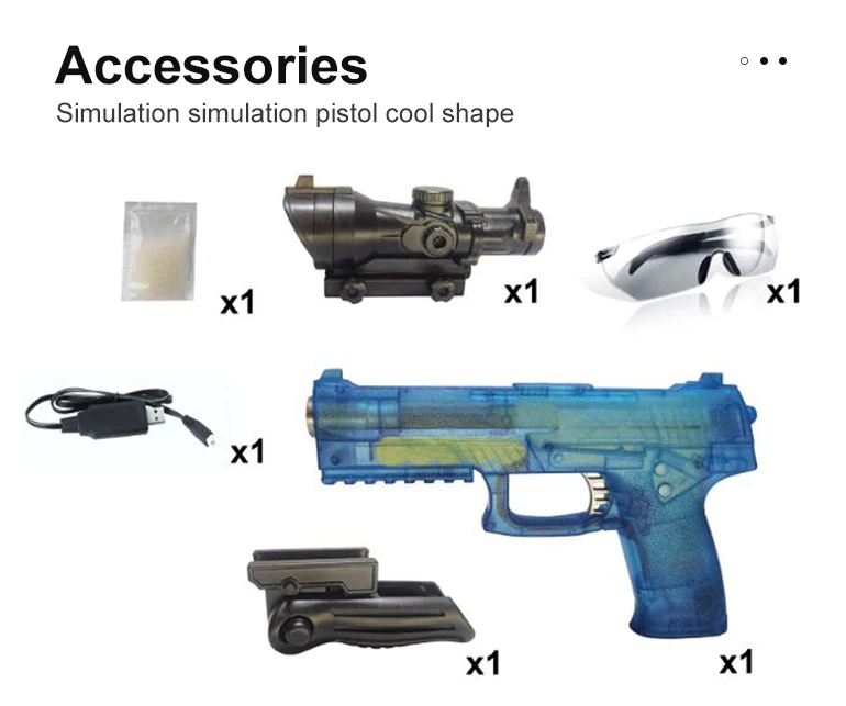 Chengji New Products Simulated Water Bullet Gun Shooting Toy M92