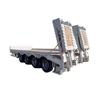 JINMA 3 4 Axles 80t Low Bed Semi Trailer Heavy Duty Excavator Transport Lowbed Semi Trailer For Mexico