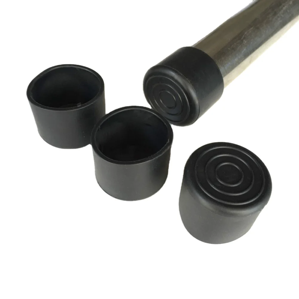2/10PCS 6mm~63mm Black Chair Table Feet Stick Pipe Tubing End Cover Caps 