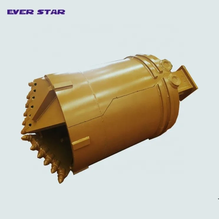 Double Cutter Hard Rock Sand Soil Bucket Core Barrel Foundation Piling Equipment Bucket Bore Pile Machine Drilling Rig