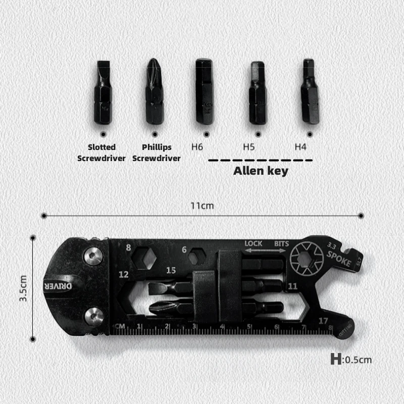 EDC Multifunction Tool Card Combination Tactical Hexagon Screwdriver Set Outdoor Camping Hiking Gear Gadgets Repair Multitool