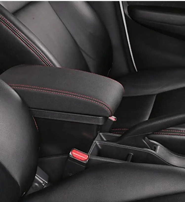 product height adjustable car console armrest box comes with a comfort elbow pad and serves as a convenient storage organizer-4