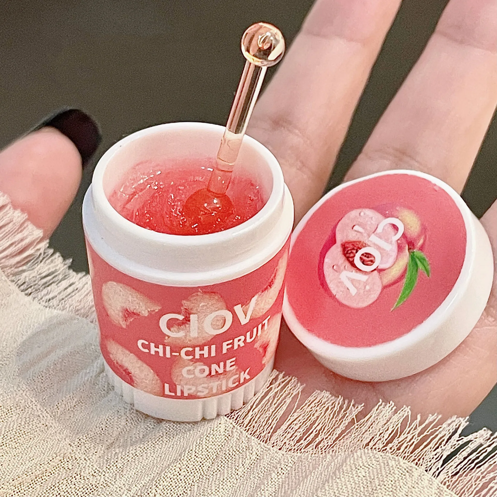 Most Popular Organic Strawberry Peach Lip Balm - Moisturizing Anti