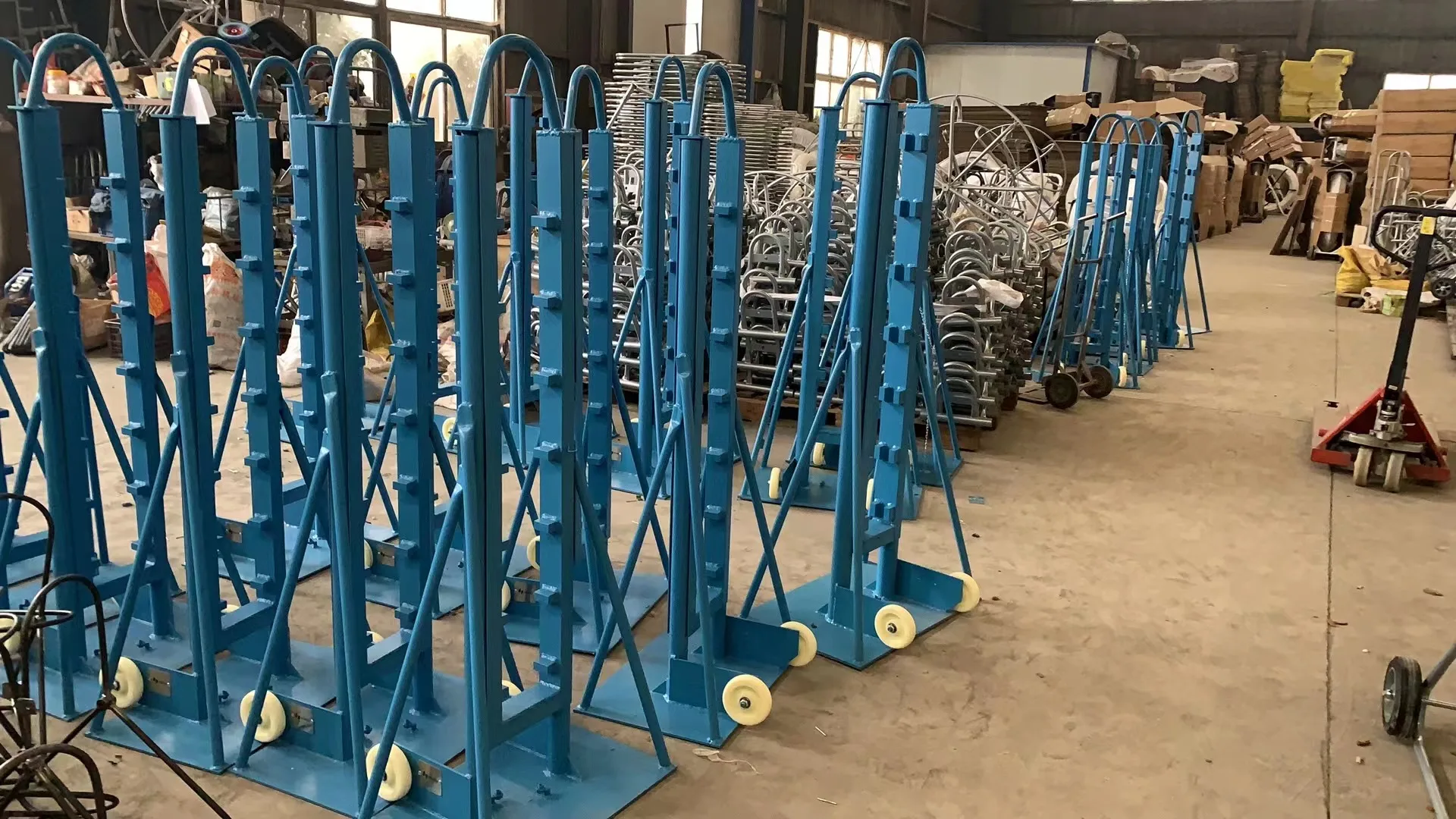 10ton Adjustable Hydraulic Cable Reel Jack Stand Cable Drum Lifting