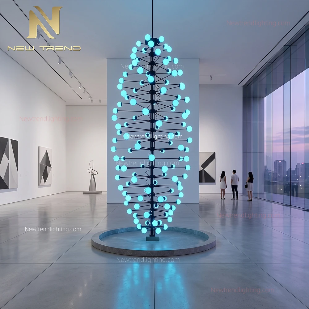 CPL-527 Bespoke Sculptural LED Chandelier – Custom Art Installation for Luxury Mall & Showroom