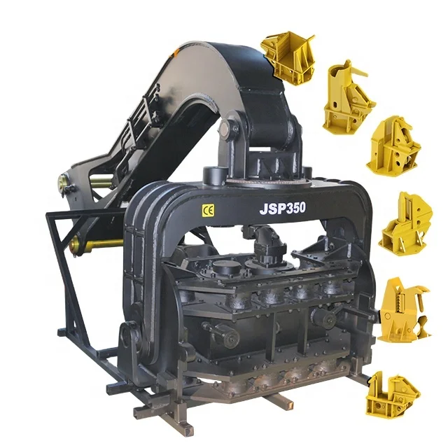 Guardrail Post Ice 330d Excavator Mounted Vibro Hydraulic Static Pile Driver Price Hammer for Skid Steer Loader