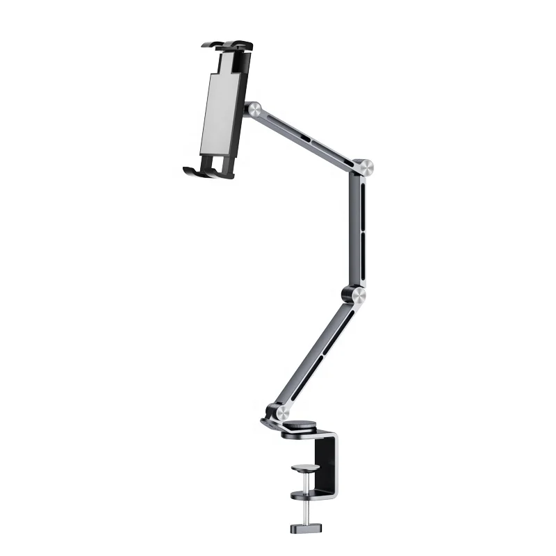 Lazy Tablet Phone Holder All Aluminum Alloy 360 Mechanical Rotation Folding Desktop Mobile Phone Holder Tablet PC Stand