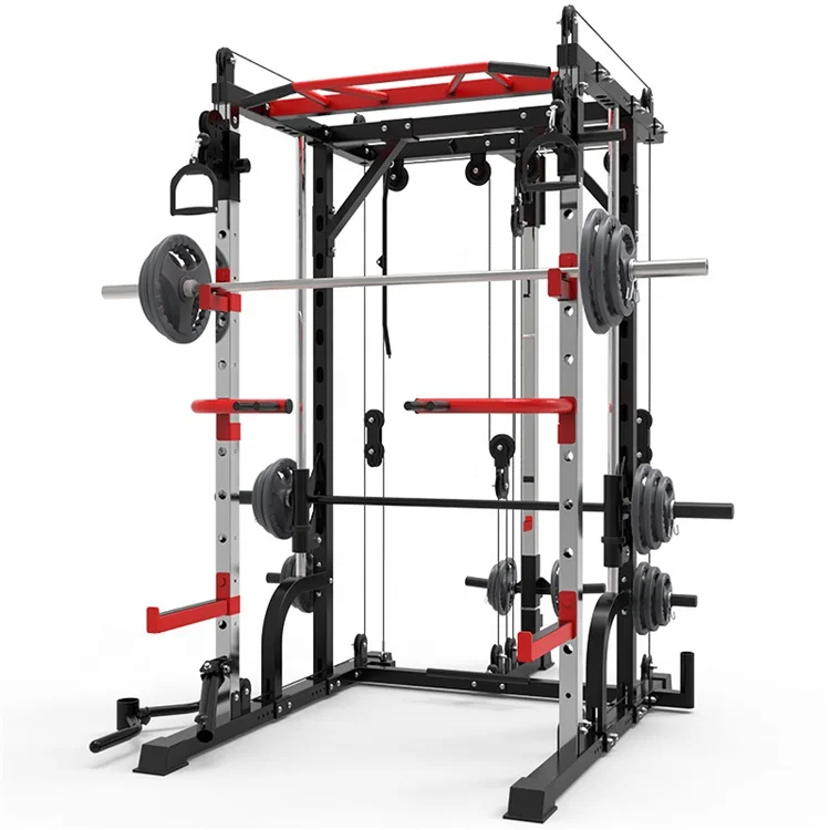OEM Gym Equipment  Multi-function Smith Machine Power Rack
