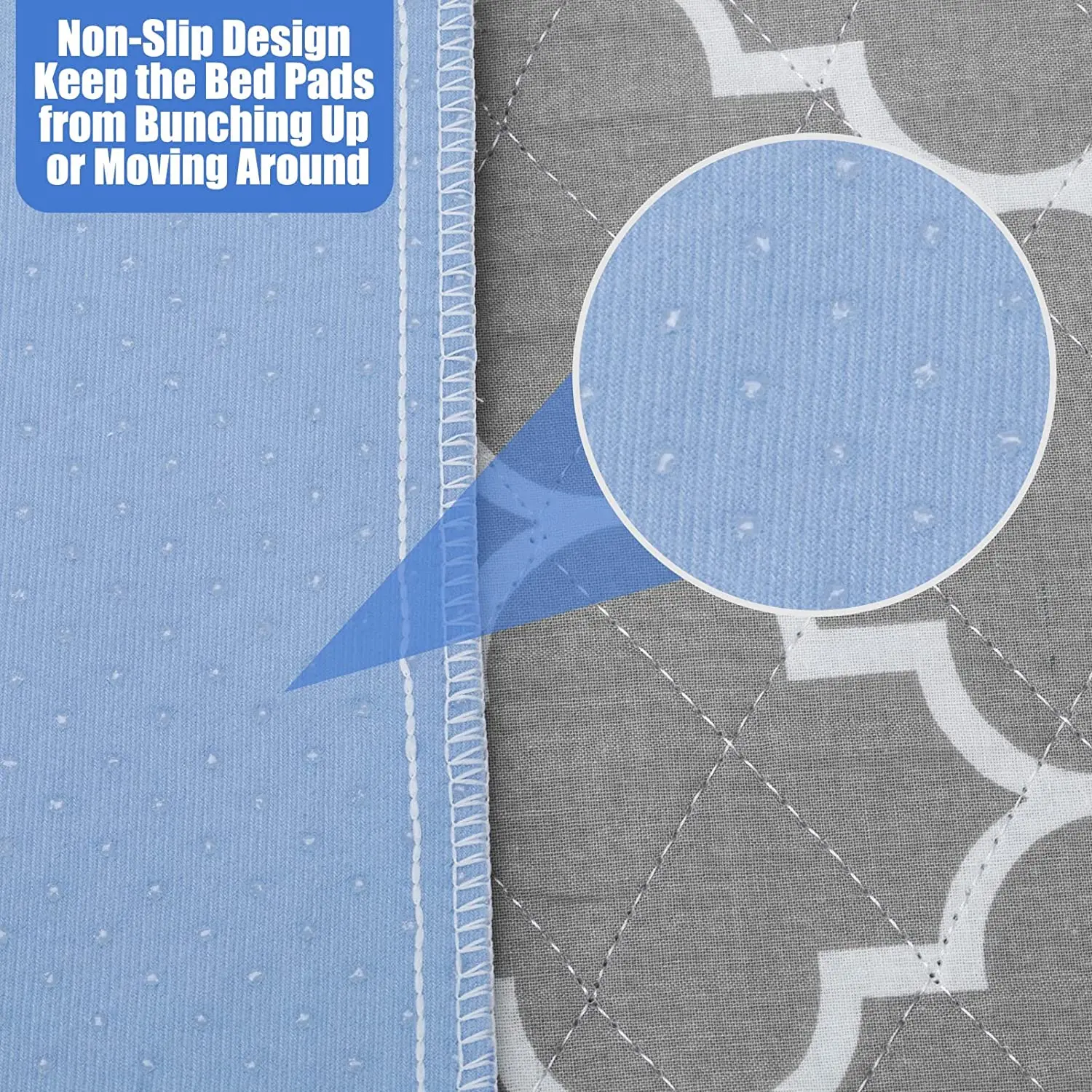 Washable Waterproof Incontinence Bed Pad For Adults With Flaps