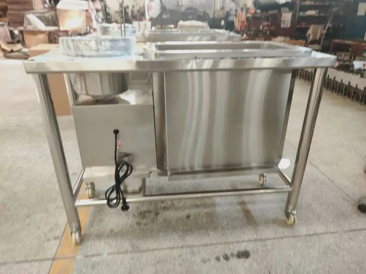 Automatic Chicken Batter Breading Machine Electric Breading Table Station for Fried Chicken