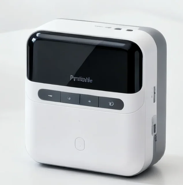 Portable 2D Barcode Scannable Thermal Printer Cheap Inkless APP Control for Commercial Use Price Sticker Stock