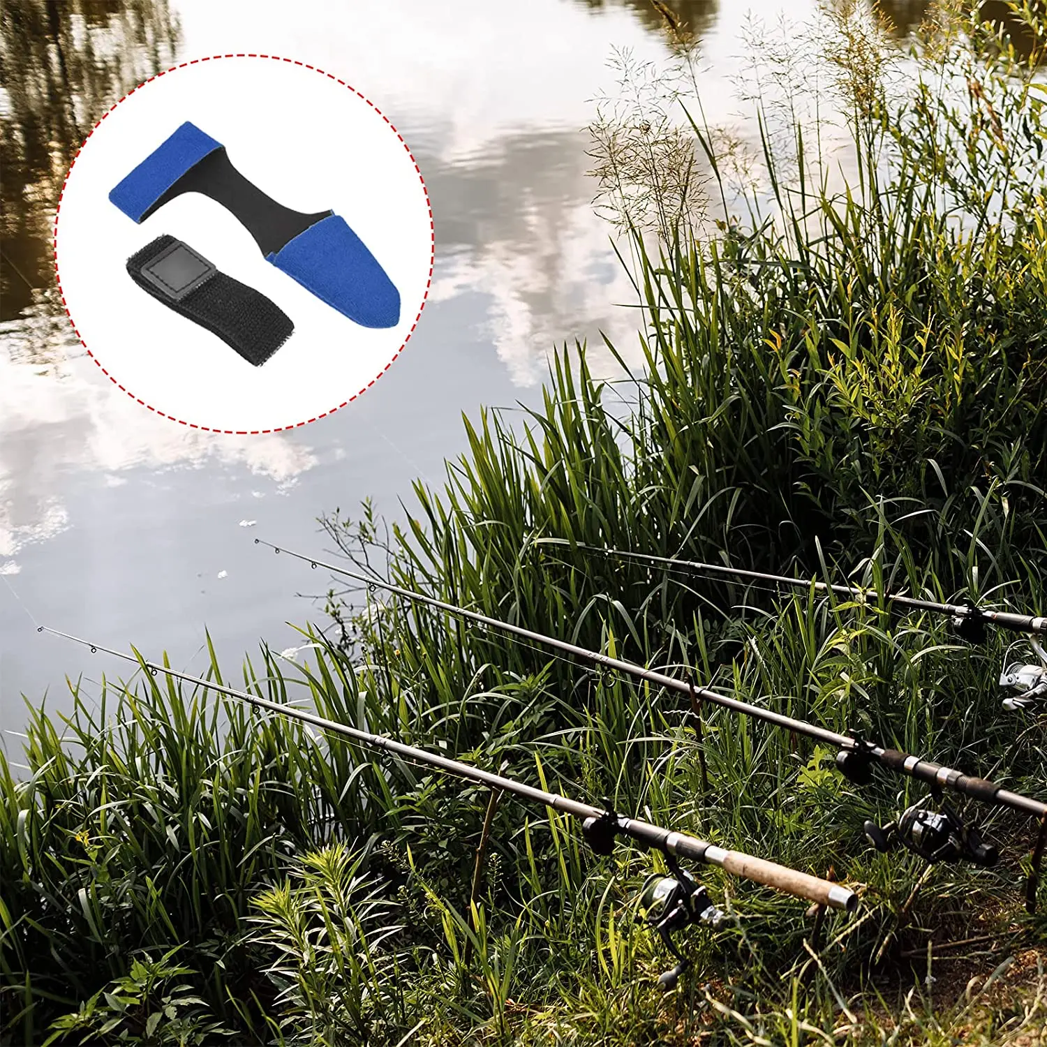 Fishing Rod Tip Cover and Tie Set Expandable Neoprene Fishing Rod Tip ...