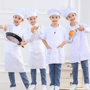 Customizable Children's Chef Costume Set for Primary Secondary School Students Toddler Activity Clothing for Cooking Labor Twill