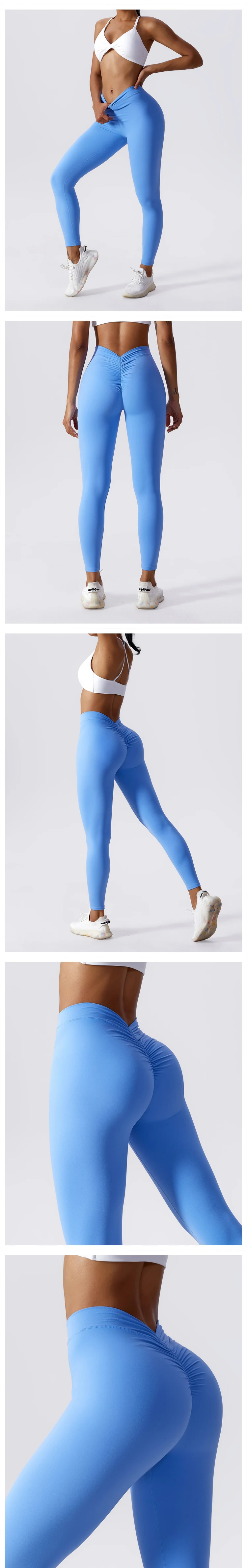 Cck8149 Women High Waist Butt Lift Quick Dry Yoga Leggings Sexy Scrunch Butt Gym Fitness Active 4775