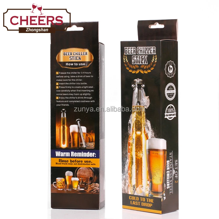  Beer Chiller Sticks for Bottles Set, 3 Stainless Steel Cooling  Chillers, Christmas Gift Accessories