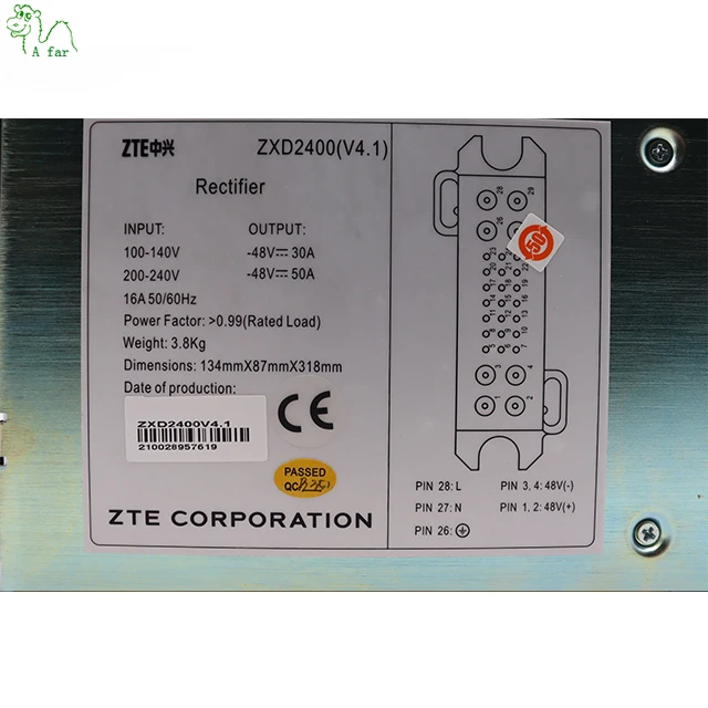 Zte ZXD2400 Rectifier Module 3000W 48V ZTE Power ZXD2400