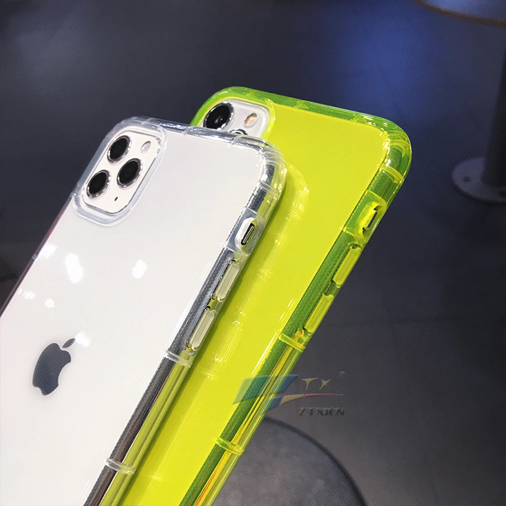 Cheapest Fluorescent Neon TPU Phone Case Cover New Shockproof for iPhone 13 X XR 11 Pro Max 12 Cases Colorful
