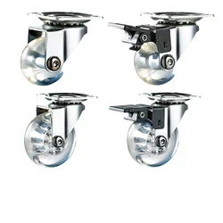 PU PVC Material Supermarket Dining Car Casters Furniture Casters
