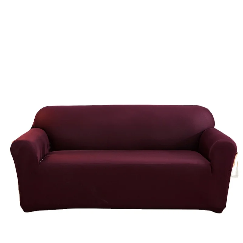 Red Color Wedding Modern Design Elastic 3 Seater Sofa Cover Modern Fashion Couch Slipcover
