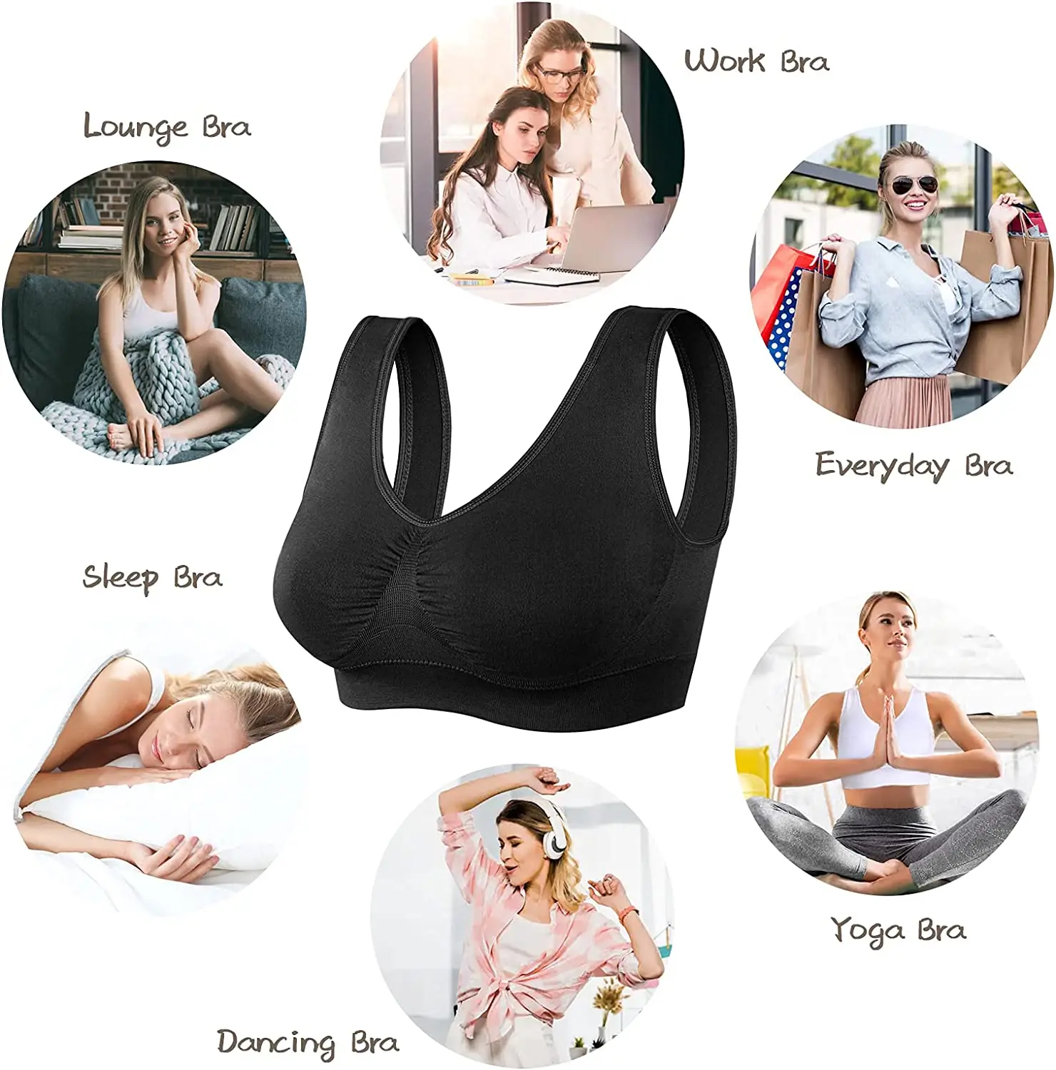 Alfa Elastic Band Bra Top Breast Cancer Fitness Sports Wear Nude Tube Yoga Sports Bra Set Tape