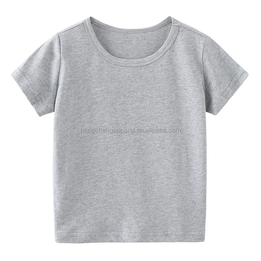 Kids Plain Breathable Tshirt Tops For Child Boys Girls Baby Toddler ...