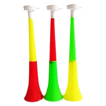 Wholesale supply plastic toys football game cheering fans cow horns from trumpet boosting props