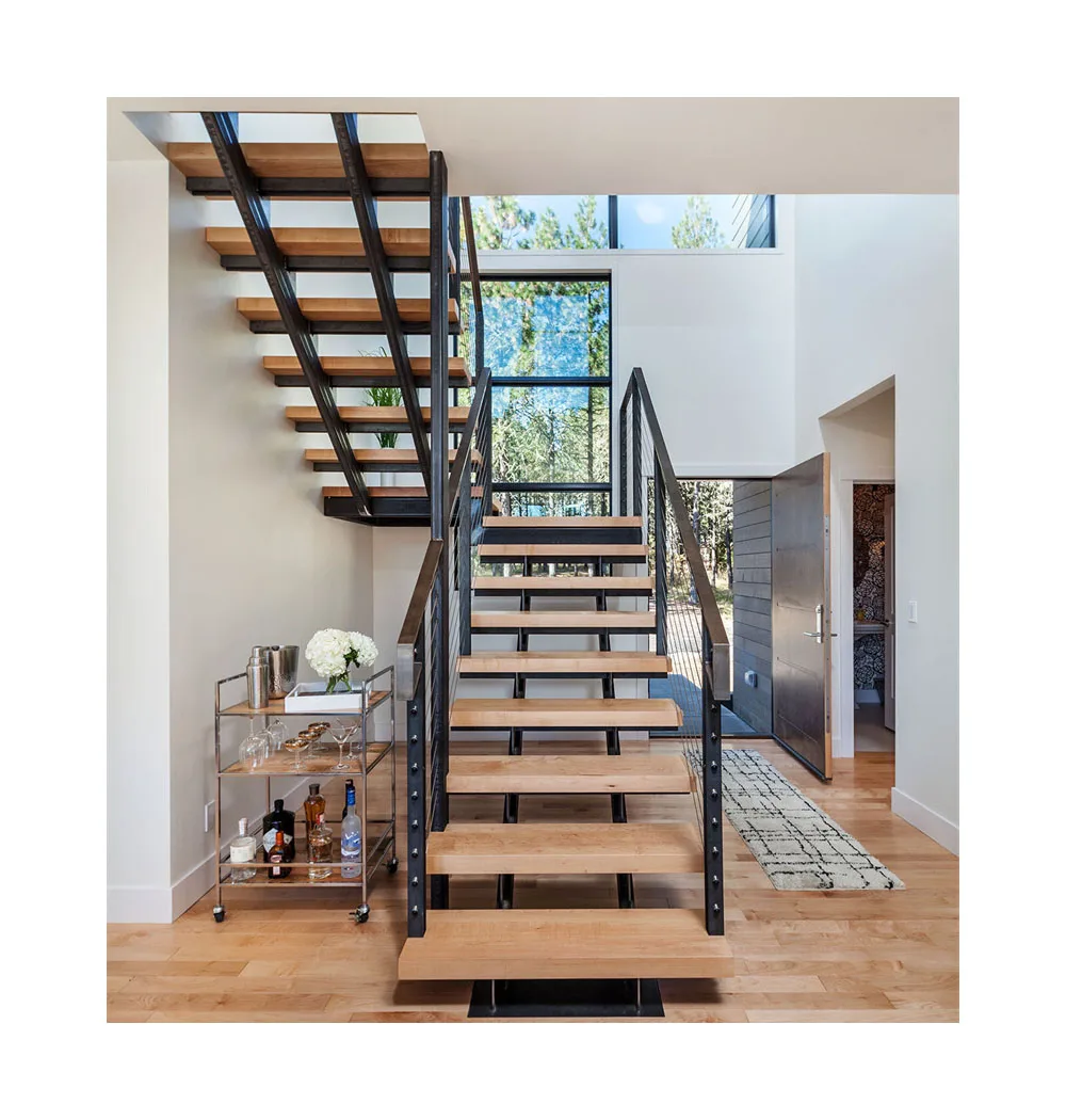 Ace Straight Stringer Staircase Modern Design Staircase Designs Photo Light Folding Curved Spiral Straight Staircase