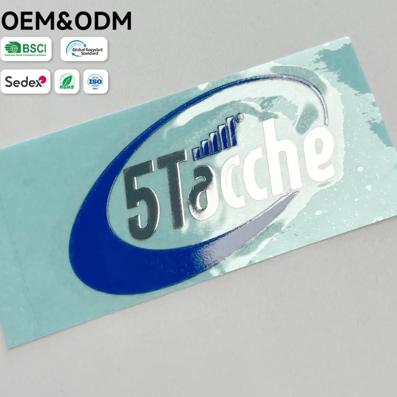 Adhesivo personalizado con logotipo metálico electroformado en múltiples colores, calcomanía tridimensional en relieve