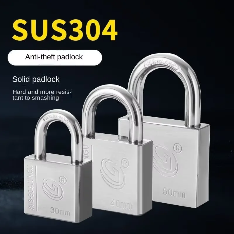 304 Stainless Steel G Type Waterproof Rust Rain-proof Outdoor Warehouse Door Household Padlock