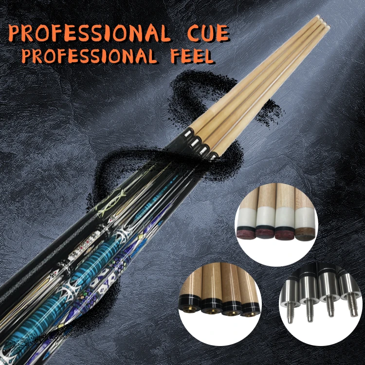 Factory Wholesale Americanstyle Pool Cue Shaft 13mm Colorful Diamond