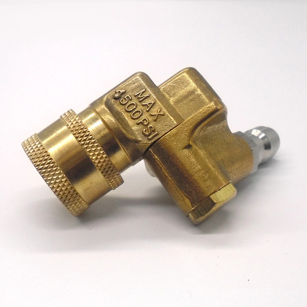 Quick Connecting Pivoting Coupler 180 Degree with 5 Angles for Pressure Washer Spray Nozzle Cleaning Hard to Reach Area 4500 PSI