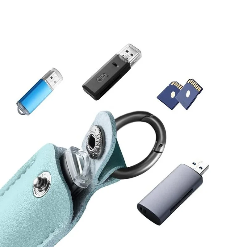 Universal Mini USB Flash Drive Leather Protective Case with Anti-loss Feature for Online Banking U-Shield preview 4