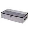 Dark gray cotton-linen fabric [58x30.5x14cm]